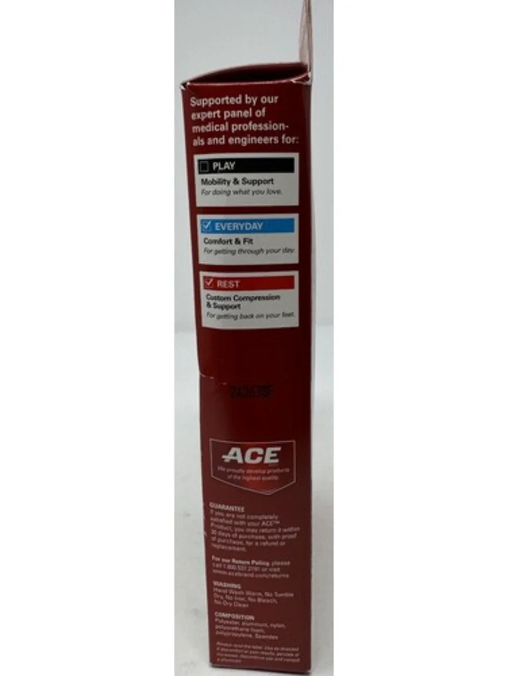 Ace Brand Deluxe Wrist Stabilizer Gray Adjust. Carpal Tunnel Brace Right Wrist